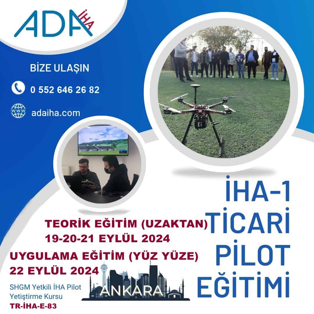 İHA-1 Ticari Pilot Kursu (19-22 Eylül 2024) (Uzaktan Eğitim+Simulasyon+Uçuş)